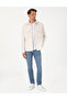 Beige Regular Fit Linen Cotton Blend Shirt Jacket 50303828-Vr011 - 4