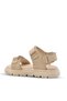 Santos Girls and Boys Double Velcro Genuine Leather Beige Sandals - 5
