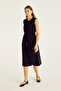 Knitted Poplin Blended Midi Length Sports Dress - 5