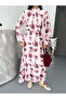 Belted Patterned Chiffon Dress - 6