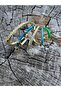 Blue Hanging Stone Brand Model Steel Earcuff Without Holes - 3