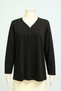 Plus Size V-Neck 3 Button Mother Combed Cotton Blouse – Relaxed Fit - 6