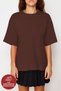 Women's Oversize Modal Fabric T-Shirt, Vibrant Color, Silky Soft, Basic T-Shirt, Loose Fit