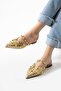 Women's Loja Goldtroped Flat Sole Slippers Pointed Toe - 4