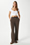 Women's Modal Osha Wide Leg Brown Sweatpants 11053 - 4