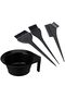 AVNISH 4 pc of Hair Color Comb, Dye Brush and Color Mixing Bowl Colouring Kit (Black)