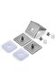 Ranbo 304 Stainless Steel Square Frameless Glass Clamp Connector/Shower door Fixed Panel/Glass-to-Gl - 8
