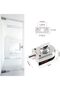 2PCS Glass Door Lock 304 Stainless Steel Floor Latch Bolt Ground Lock Gate Latch for 10-12m - 6