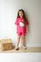 Hello Kitty Printed Summer Bottom Top Set Shorts Set Dark Pink - 3
