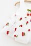 Cherry Detailed Tulle Dress with Snap Fasteners (100% Cotton) - 3