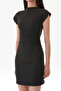 Bürümcük Fabric Draped Stand Collar Dress - 6