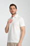 Luceroo Men's White 100% Cotton Non-Shrink Fabric Slim Fit Slim Fit Polo Neck T-Shirt - 2