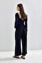 Lisse Bow Tie Detailed Black Trousers Suit - 6