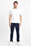 Men's Non-Shrinkable 100% Cotton Fabric Slim Fit Slim Fit White Non-Curling Polo Neck T-Shirt - 7