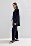 Lisse Bow Tie Detailed Black Trousers Suit - 3