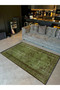 Memlik Collection Dark Green Theme Ethnic Traditional Patterned Woven Base Decorative Carpet Memlik26 - 2
