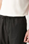 Men's Black Elastic Waist Lace up Striped Stretchy Jogger Pants A31Y3023 - 4