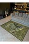 Nilla Collection Green Themed Crocodile Patterned Woven Base Modern Decorative Carpet 04 - 2