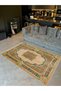 Memlik Collection Coffee Themed Floral Ethnic Vintage Patterned Woven Base Decorative Carpet Memlik23 - 2