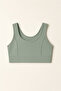 Thick Strap Recovery Ripped Sports Bustier |   Oil Green - 3