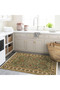 Memlik Collection Dark Green Theme Traditional Vintage Patterned Woven Base Decorative Carpet Memlik19 - 3