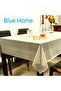 Meiwa Ivy Pattern Lux PVC Transparent Coated Stain Resistant Non Slip Tablecloth Cream - 2