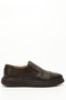 Brown Antique Gön Genuine Leather Round Toe Casual Men's Shoes 01967