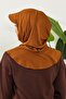 Combed Cotton Women's Ready-To-Wear Bonnet with Visor and Concealer Feature, B-88P, Dark Mustard - 7