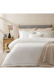 Edelıne 100% Cotton King Size Duvet Cover Set 230X220 cm Ecru