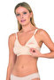 428 3-Pack Women's Mixed Color Underwire-Free, Wire-Free, Support-Free, Unfilled, Empty Cup Cotton Breastfeeding Pads - 4