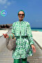 Sea Full Covered 2-Piece Hijab Swimsuit - Green - 3