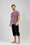 Men's V-Neck Short Sleeve Capri Pajama Set
,111175 - 2