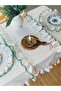 40X100Cm Raw Linen Frilly Runner - 3