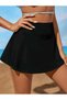 Black Darkalıp High Waist Bikini Bottom Shorts Beach and Sports Skirt Lady Full Coverage Skirt - 2