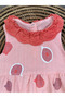 Fruits Patterned Collar Laced Bandana Summer Baby Girl Jumpsuit - 5