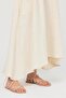 Natural Side Pocket Muslin Linen A-Line Skirt 4713A - 6