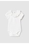 Baby Girl Scalloped Short Sleeve Body White