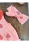 Fruits Patterned Collar Laced Bandana Summer Baby Girl Jumpsuit - 2