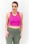 Women Padded Mid Impact Flawless Sports Bra, Fuchsia