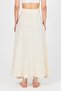 Natural Side Pocket Muslin Linen A-Line Skirt 4713A - 5