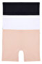 Women's Long Underpants Cotton Shorts Boxer 3-Pack Mixcolor