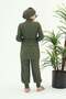 Diana Gather Detailed Design Hijab Lycra Khaki Double Suit Swimsuit - 3