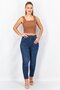 Women Skinny Fit Dark Super High Rise Jeans, Blue - 2