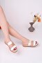 Ba04580 White Women's Buckle Two Band Engin Soft Sole 2cm Slippers - 36