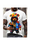 Unisex Baskı Detaylı Oversize Basit T-shirt