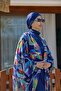 Marbling Model Waist Lace-Up Design Hijab Pareo - 3