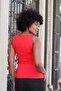 Square Neck Sleeveless Lycra Stylish Shiny Fabric Blouse Body-Mercan - 7