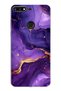 جراب سيليكون شفاف لهاتف هواوي Y7 2018 - Honor 7C متوافق مع حجر الجمشت والرخام الأرجواني
