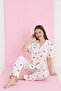 BURLAP BUTTONED PYJAMA SET