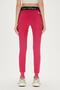 Supple Fuchsia Pink Logo Printed Long Women's Tights - 3